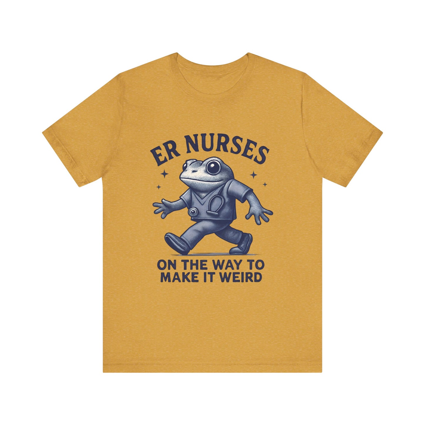 Funny ER Nurses T-Shirt, Cute Frog Design, Gift for Healthcare Workers, Nursing Humor Tee, Casual Summer Wear, Medical Profession Shirt