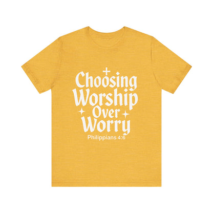 Faith-Inspired Unisex Tee: Choosing Worship Over Worry, Christian Apparel, Inspirational Gift, Spiritual T-Shirt, Everyday Wear, Gift [...]