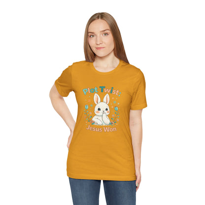 Easter Bunny 'Plot Twist: Jesus Won' Graphic Tee
