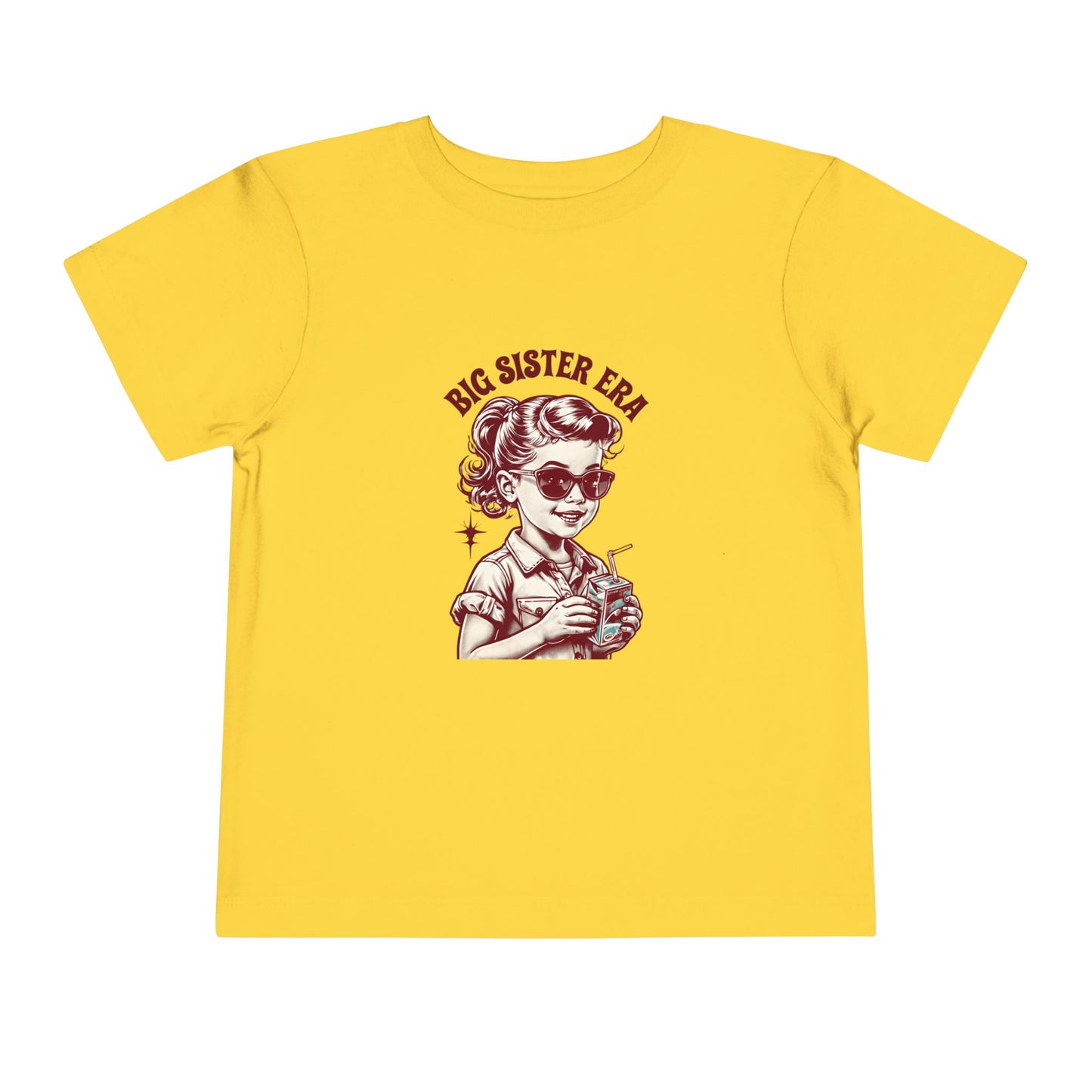 Cute Toddler Short Sleeve Tee - Big Sister Era Shirt for Proud Siblings, Birthday Gift, Family Gatherings, Fun Summer Wear, Toddler Outfit