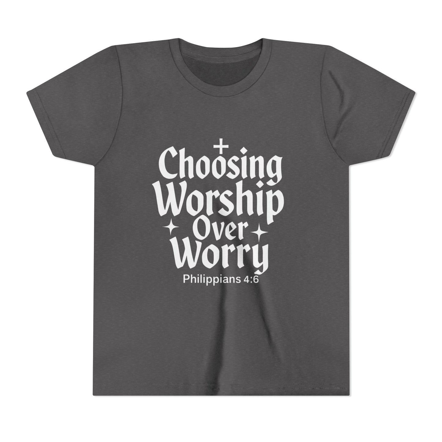 Youth Inspirational Tee - Choosing Worship Over Worry, Motivational Youth Shirt, Christian Apparel, Faith-Based Gift for Kids, [...]