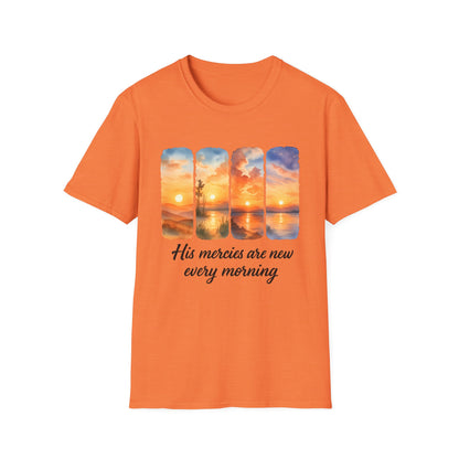 Inspirational Sunrise T-Shirt - His Mercies Are New Every Morning, Affirmation Tee, Gift for Friends, Motivational Apparel, Casual [...]