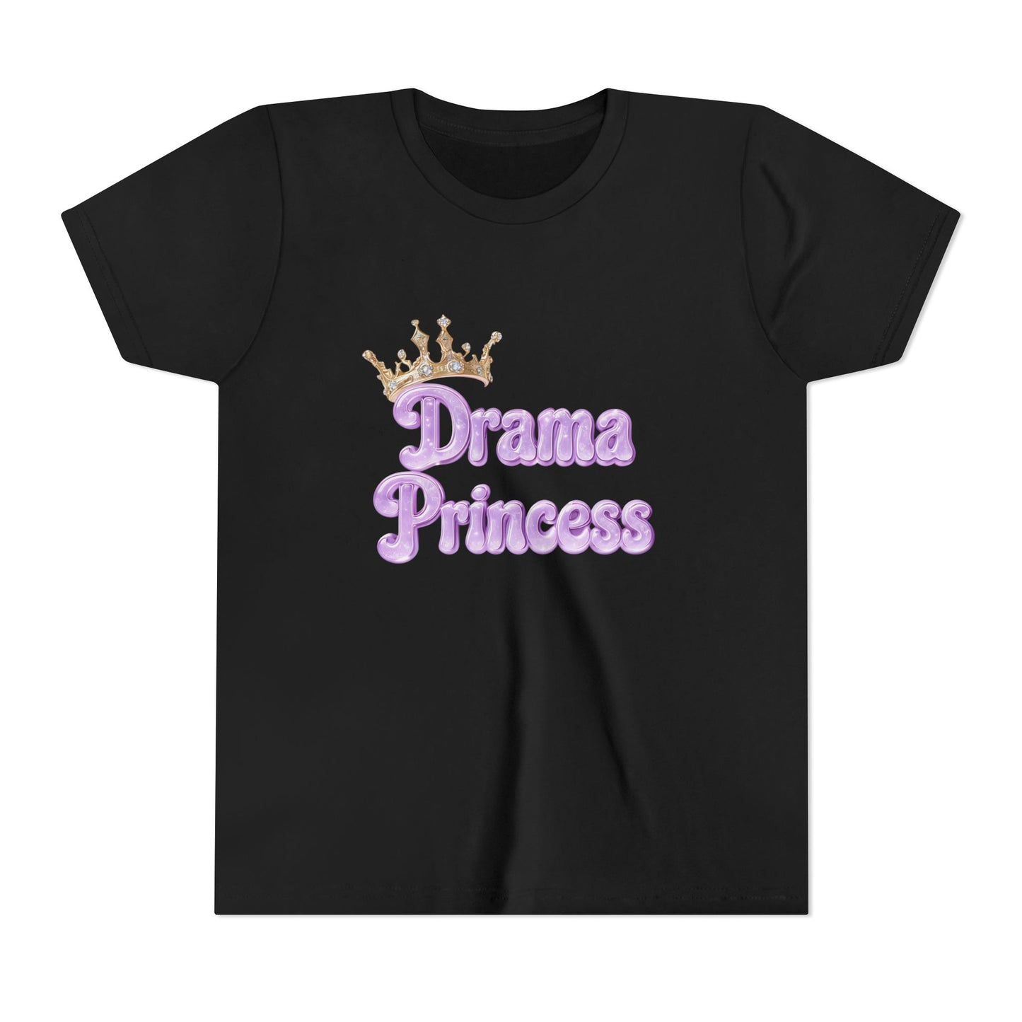Drama Princess Youth Tee, Cute Kids T-Shirt, Birthday Gift for Girls, Playful Summer Tee, Princess-Themed Apparel