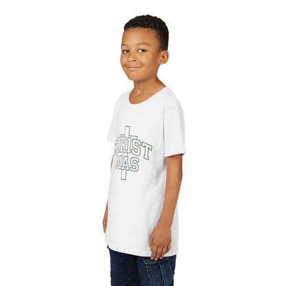 Youth Christmas Cross Tee - Kids Holiday Graphic Tee
