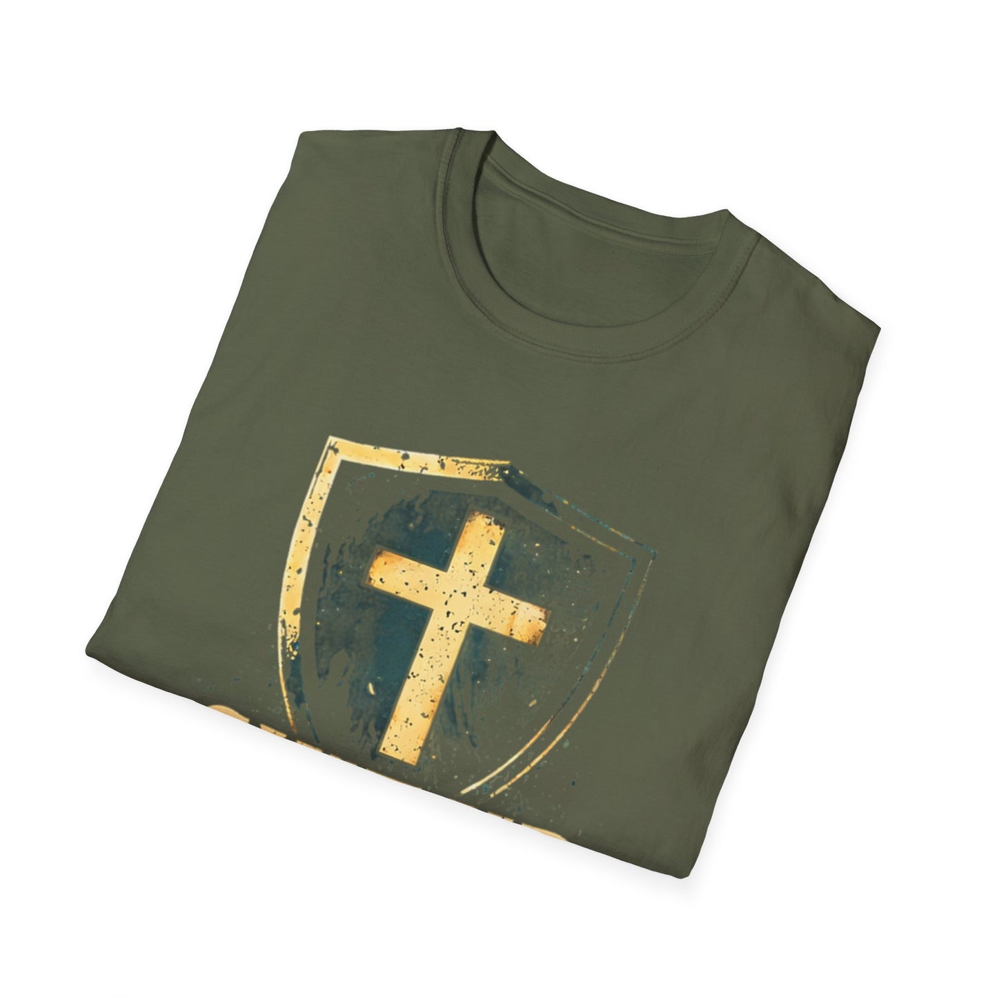 Suit Up T‑Shirt — Christian Cross Shield Tee (Ephesians 6:11)