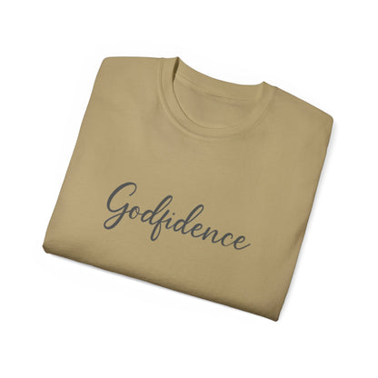 Godfidence Unisex Ultra Cotton Tee - Inspirational T-Shirt, Motivational Gift, Faith Apparel, Spiritual Wear, Casual Top