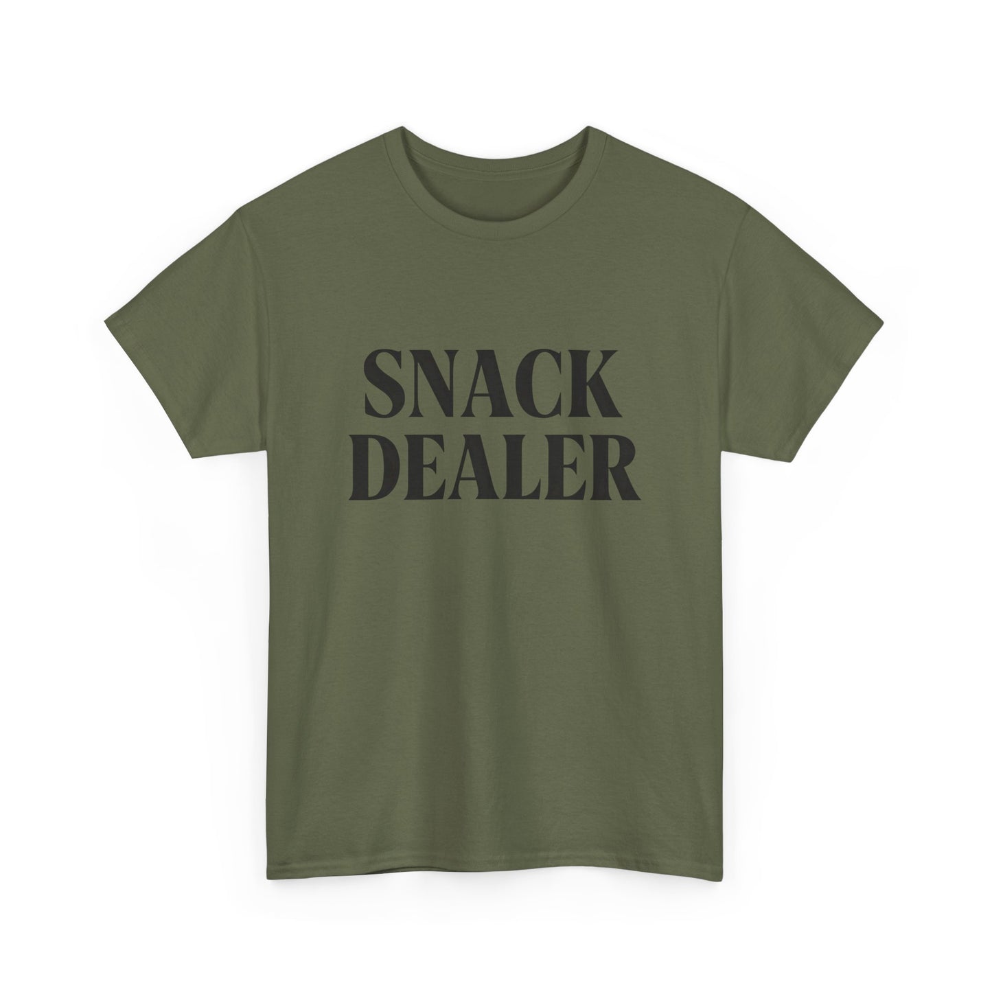 Snack Dealer Unisex Heavy Cotton Tee | Funny Shirt for Food Lovers, Casual Wear, Gift for Chefs, Snack Enthusiasts, Unique Apparel