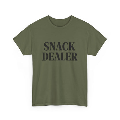 Snack Dealer Unisex Heavy Cotton Tee | Funny Shirt for Food Lovers, Casual Wear, Gift for Chefs, Snack Enthusiasts, Unique Apparel
