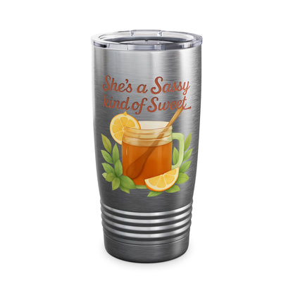 Sassy Sweet Tumbler | 20oz Insulated Travel Mug, Gifts for Tea Lovers, Fun Kitchenware, Quirky Drinkware, Summer Essentials