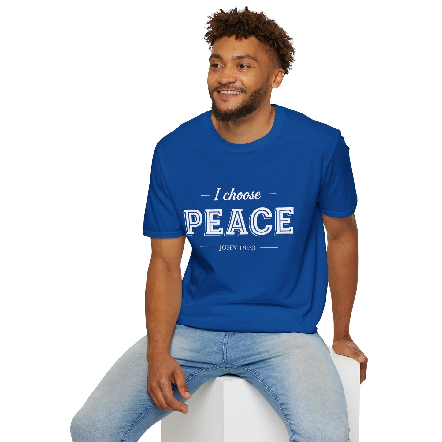 I Choose Peace Unisex Softstyle T-Shirt | Inspirational Tee, Faith Shirt, Spiritual Gift, Christian Apparel, Positive Message