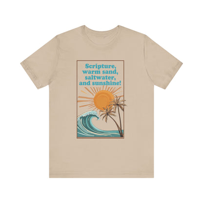 Beach Vibes Tee, Scripture T-Shirt, Summer Graphic Tee, Casual Beachwear, Vacation Outfit, Gift for Ocean Lovers