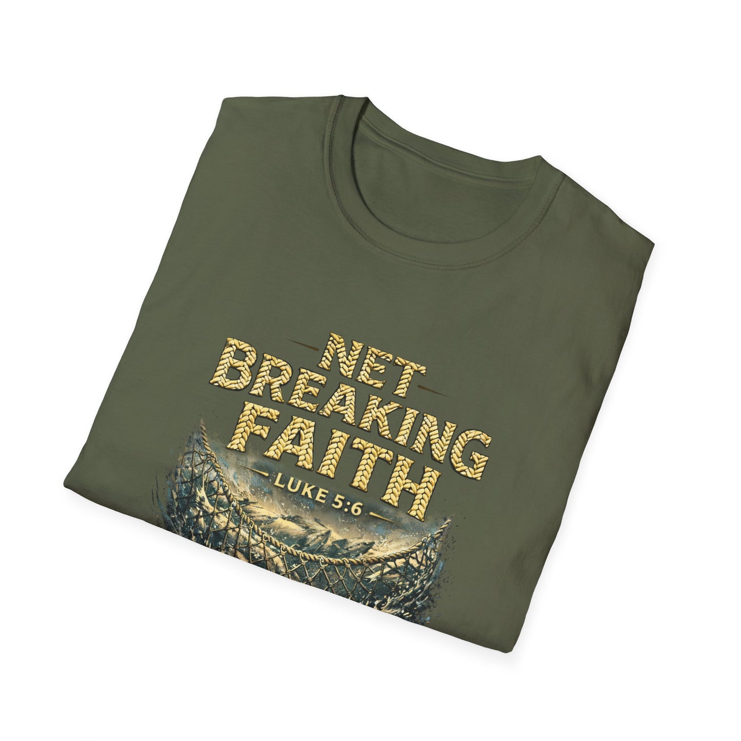 Net Breaking Faith T-Shirt — Vintage Fishing Faith Graphic Tee