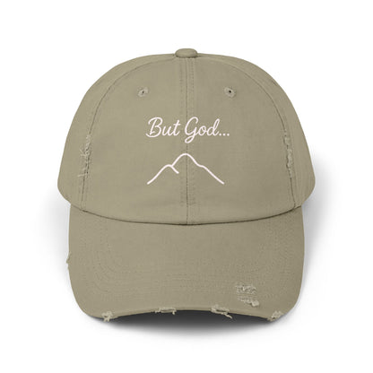 Distressed Cap with 'But God...' Quote, Inspirational Hat for Outdoor Enthusiasts, Gift for Faith Lovers, Everyday Style Accessory, [...]