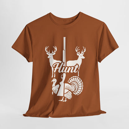 Unisex Heavy Cotton Tee - Hunt Design, Perfect for Outdoors Lovers, Hunting Season, Casual Wear, Gift for Hunters
