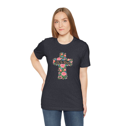 Floral Cross T-Shirt — Vintage Rose Faith Tee