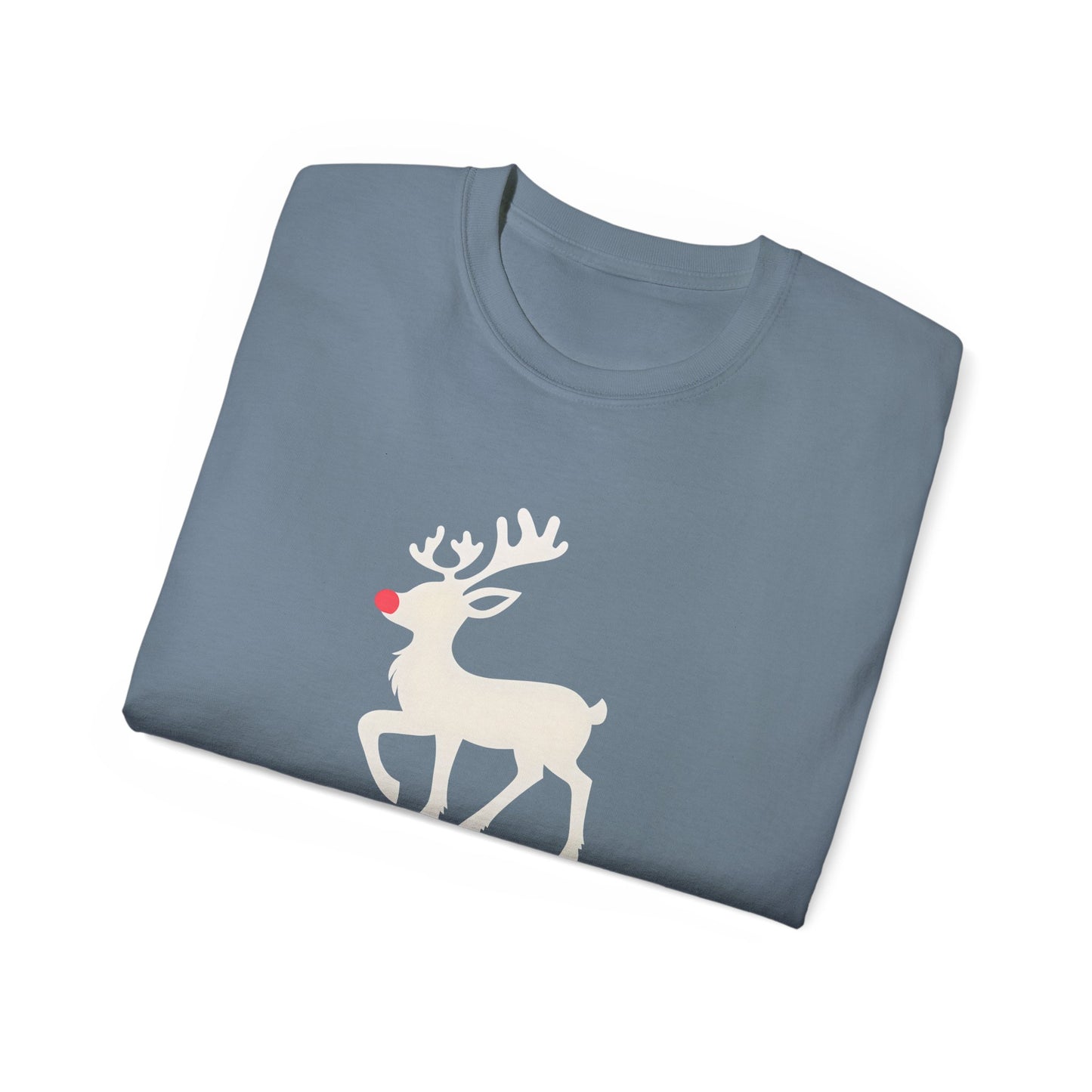 Be the Light Christmas Tee — Reindeer with Matthew 5:14 Holiday T-Shirt