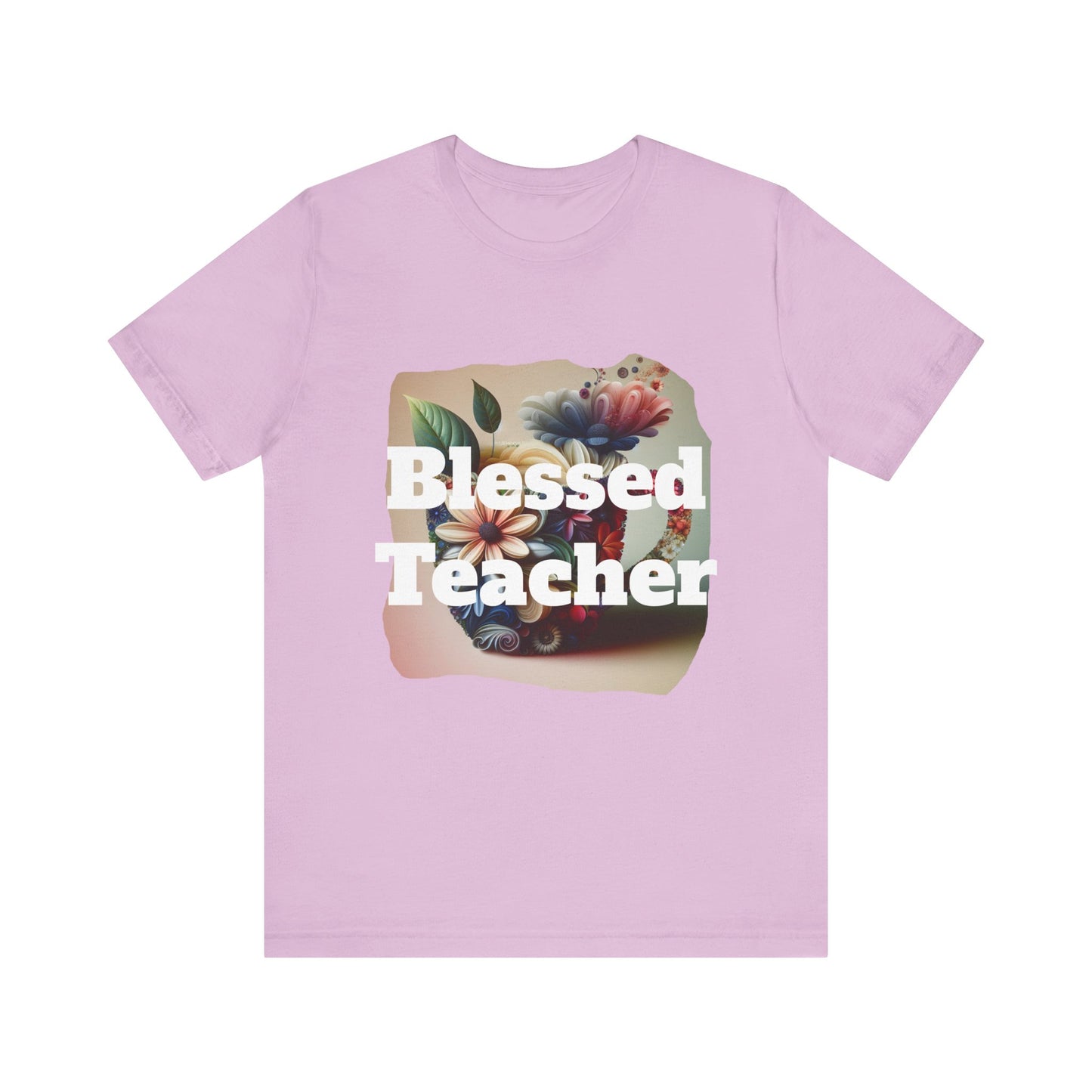 Blessed Teacher Tee - Unisex Jersey Short Sleeve T-Shirt, Gift for Educators, Teacher Appreciation, Floral Design, Everyday Wear