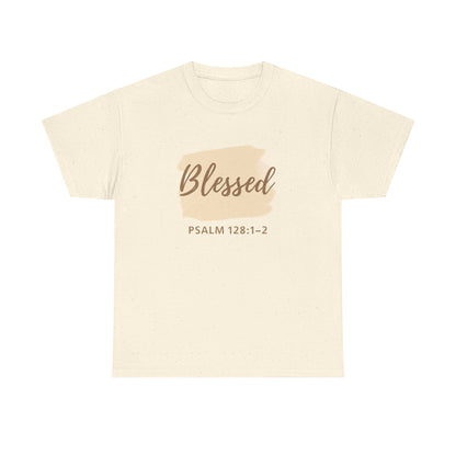 Blessed Unisex Heavy Cotton Tee, Inspirational Shirt, Faith-Based Apparel, Christian Gift, Everyday Casual Wear