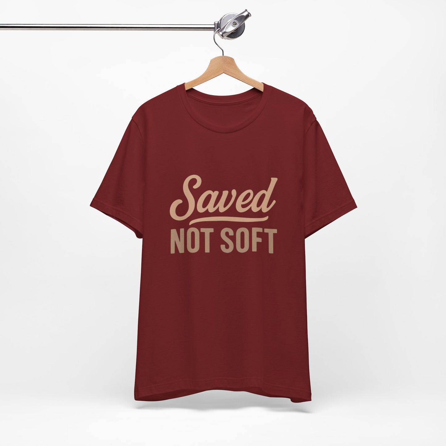 Saved Not Soft T-Shirt, Faith Tee, Christian Apparel, Casual Wear, Gift for Him, Everyday Style
