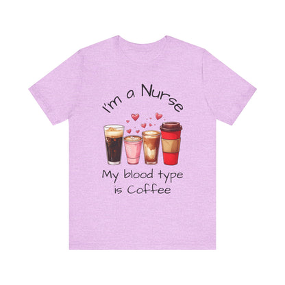 Funny Nurse Coffee Tee - I'm a Nurse My Blood Type is Coffee Shirt, Gift for Nurses, Coffee Lover T-Shirt, Healthcare Humor Apparel, [...]