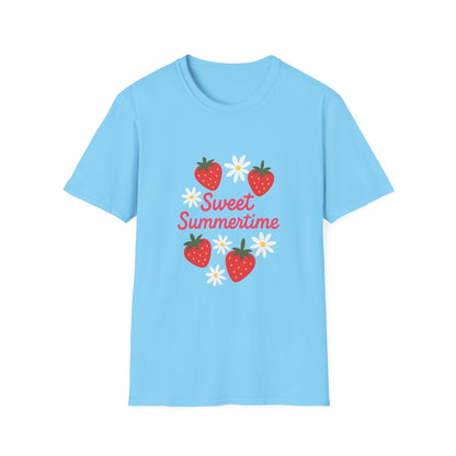 Sweet Summertime T-Shirt, Unisex Summer Tee, Cute Fruit Shirt, Casual Summer Apparel, Gift for Plant Lovers