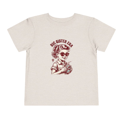 Cute Toddler Short Sleeve Tee - Big Sister Era Shirt for Proud Siblings, Birthday Gift, Family Gatherings, Fun Summer Wear, Toddler Outfit