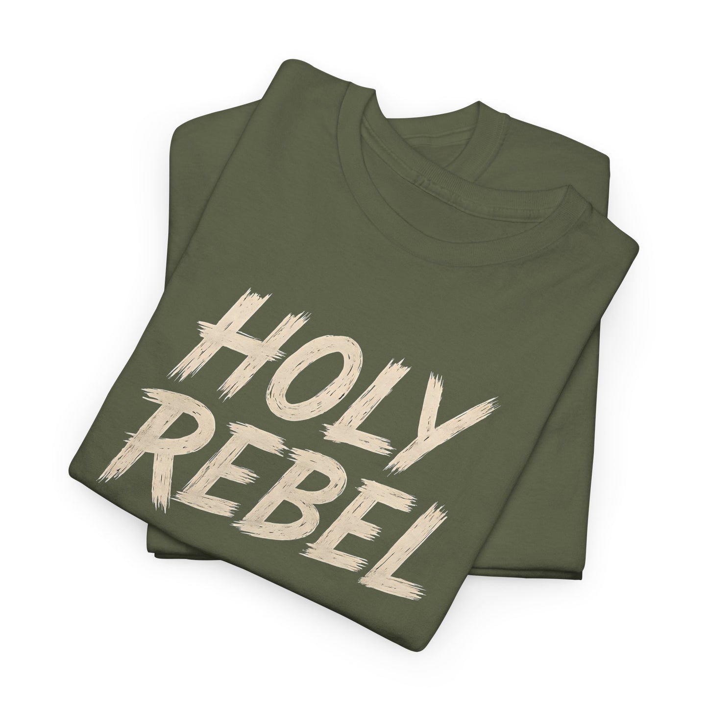 Holy Rebel Unisex Heavy Cotton Tee, Inspirational Christian T-Shirt, Unique Gift for Rebels, Faith-Based Apparel, Motivational Quote [...]