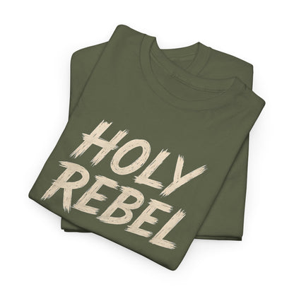 Holy Rebel Unisex Heavy Cotton Tee, Inspirational Christian T-Shirt, Unique Gift for Rebels, Faith-Based Apparel, Motivational Quote [...]