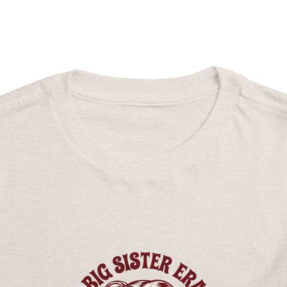 Cute Toddler Short Sleeve Tee - Big Sister Era Shirt for Proud Siblings, Birthday Gift, Family Gatherings, Fun Summer Wear, Toddler Outfit