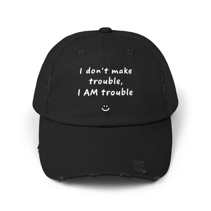 Trendy Distressed Cap with Fun Quote, Casual Hat, Gift for Him/Her, Fashion Accessory, Everyday Wear, Adjustable Baseball Cap