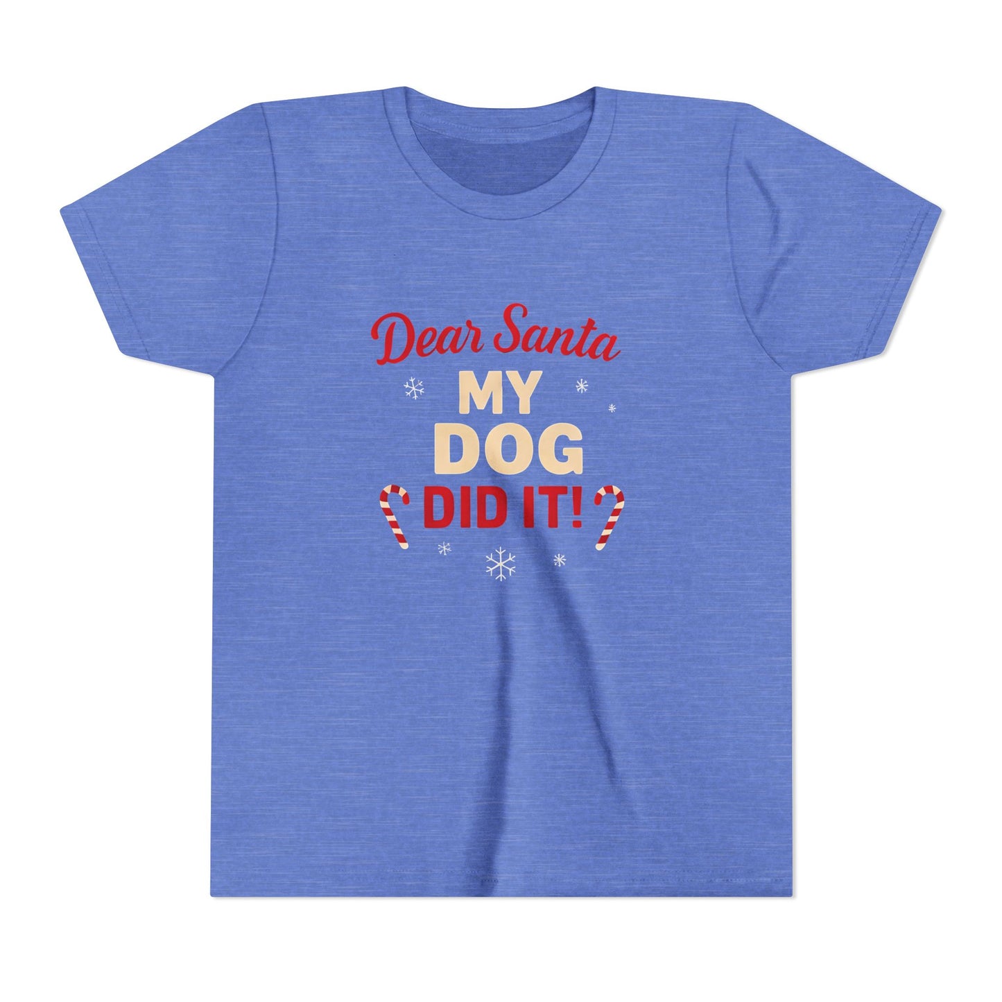Kids Christmas Tee — “Dear Santa My Dog Did It” Holiday T‑Shirt