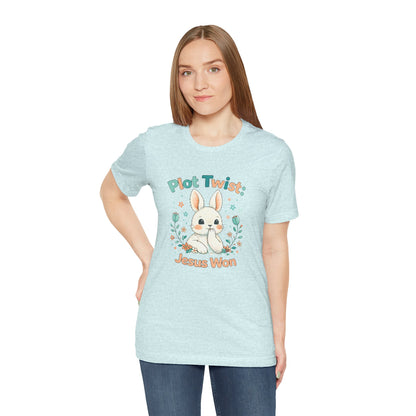 Easter Bunny 'Plot Twist: Jesus Won' Graphic Tee