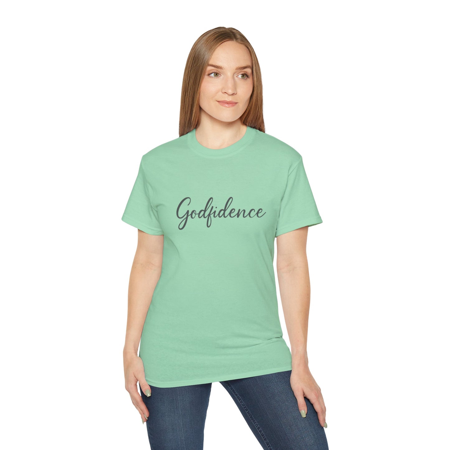 Godfidence Unisex Ultra Cotton Tee - Inspirational T-Shirt, Motivational Gift, Faith Apparel, Spiritual Wear, Casual Top