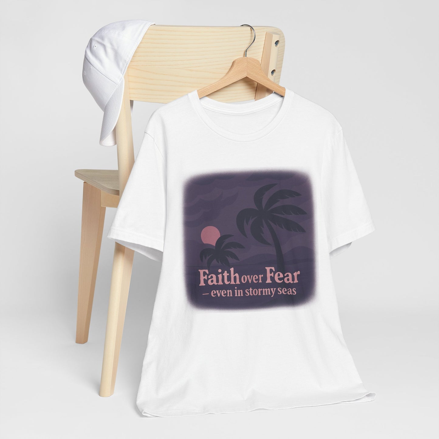 Faith Over Fear Unisex Jersey Tee - Inspirational T-Shirt for Positive Vibes, Casual Wear, Gift, Relaxation, Everyday Comfort