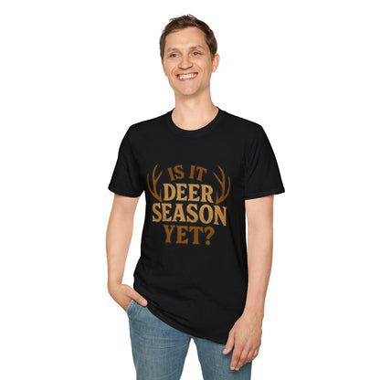 Deer Season T-Shirt, Unisex Softstyle Tee, Hunting Apparel, Outdoor Shirt, Fall Fashion, Gift for Hunters