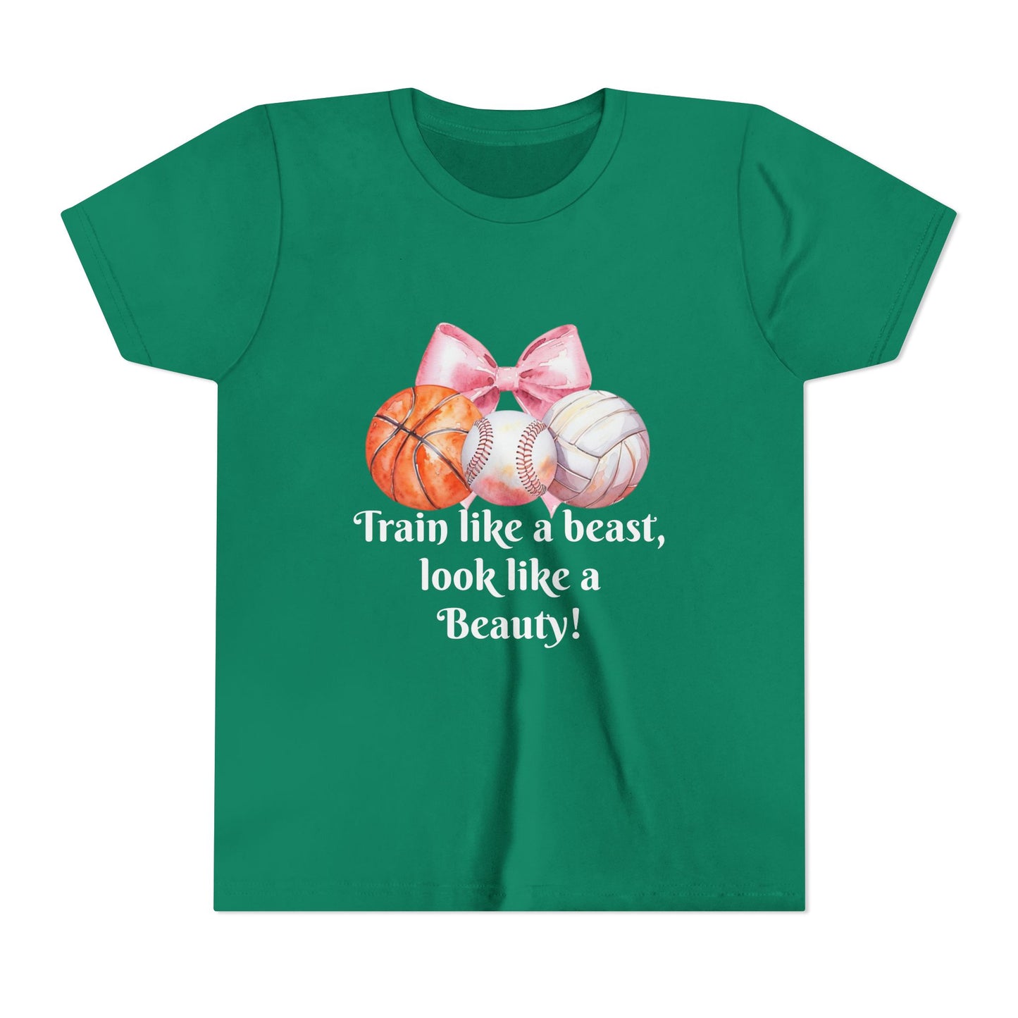Train Like a Beast Youth Tee, Motivational Sports Tee, Kids Workout Shirt, Athletic Wear, Gifts for Young Athletes, Back to School