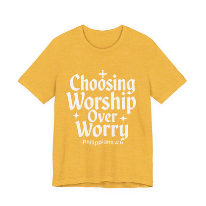 Faith-Inspired Unisex Tee: Choosing Worship Over Worry, Christian Apparel, Inspirational Gift, Spiritual T-Shirt, Everyday Wear, Gift [...]