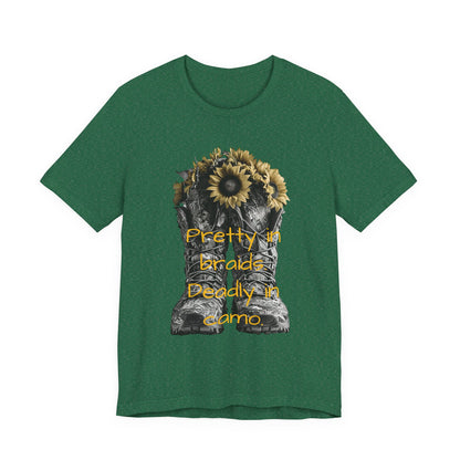 Pretty & Deadly Floral Tee, Unisex Short Sleeve Shirt, Flower Lover Gift, Casual Tee, Everyday Wear, Nature Lover Apparel