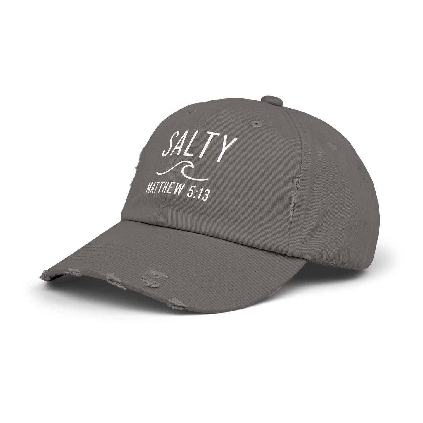 Salty Unisex Distressed Cap | Beach Vibes, Casual Wear, Gift for Him/Her, Summer Accessory, Faith-Based Fashion