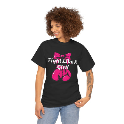 Empowering Fight Like A Girl Tee, Unisex Heavy Cotton Shirt, Fitness Gift, Inspirational Apparel, Strong Women T-Shirt, Breast Cancer [...]