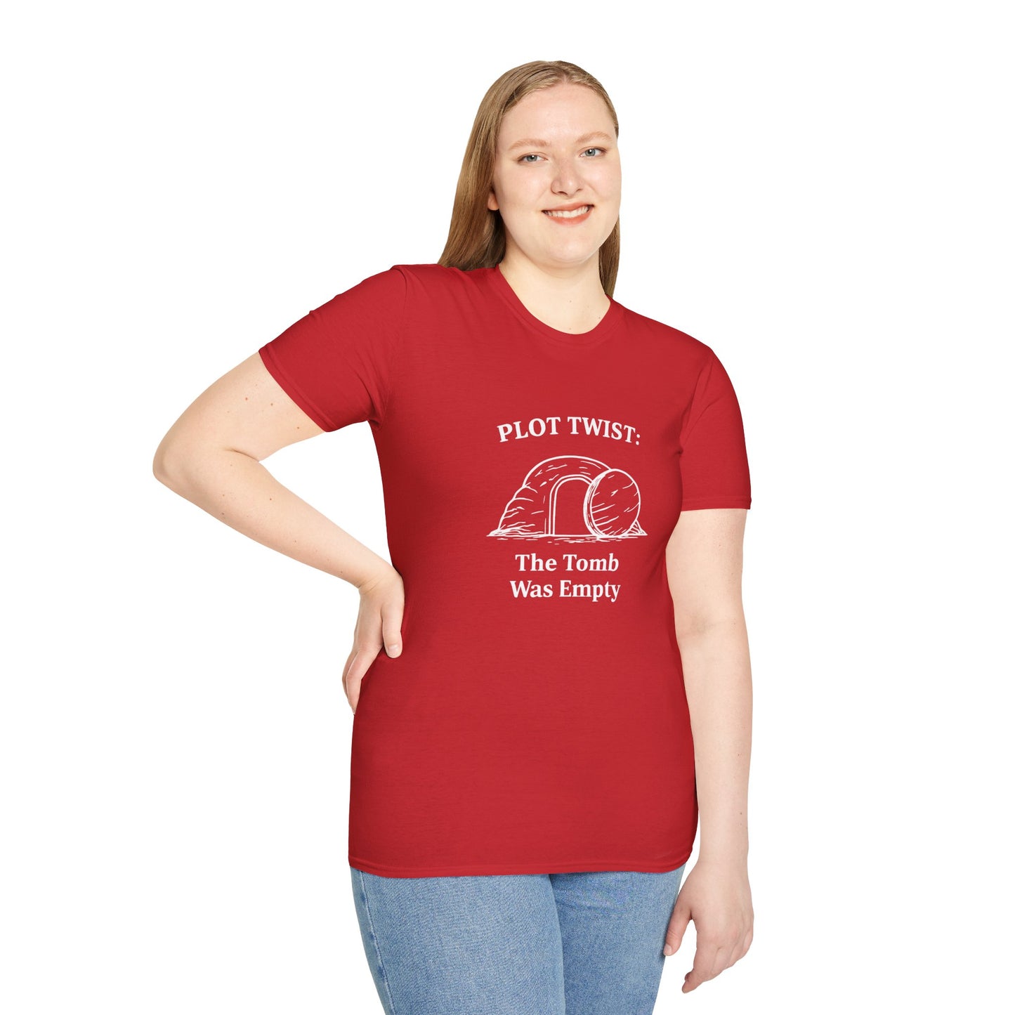T-Shirt — "Plot Twist: The Tomb Was Empty" Christian Easter Graphic Tee