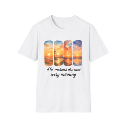Inspirational Sunrise T-Shirt - His Mercies Are New Every Morning, Affirmation Tee, Gift for Friends, Motivational Apparel, Casual [...]