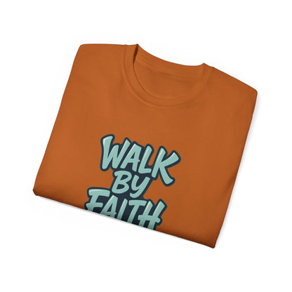 Walk by Faith Inspirational Unisex Tee, Motivational T-Shirt, Faith-Based Clothing, Gift for Believers, Casual Everyday Wear