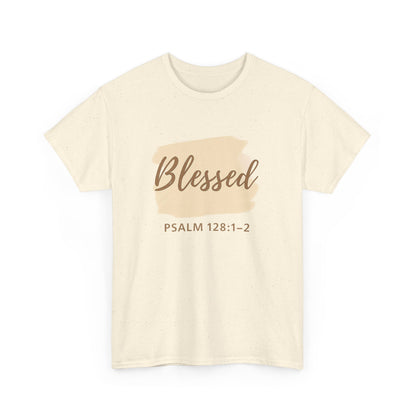 Blessed Unisex Heavy Cotton Tee, Inspirational Shirt, Faith-Based Apparel, Christian Gift, Everyday Casual Wear