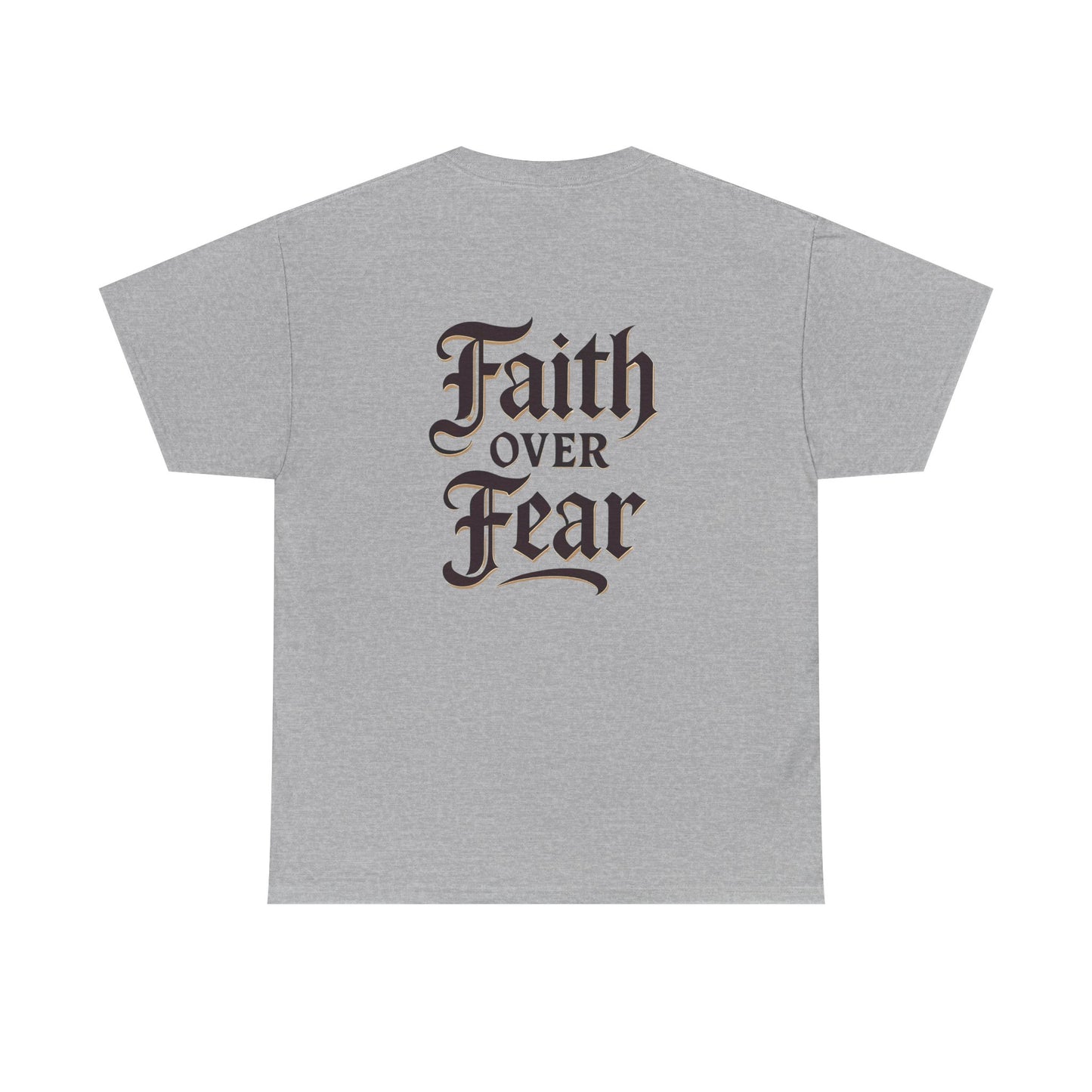 Faith Over Fear Unisex Heavy Cotton Tee | Inspirational Apparel, Motivational Shirt, Everyday Wear, Gift for Him/Her, Casual Tee