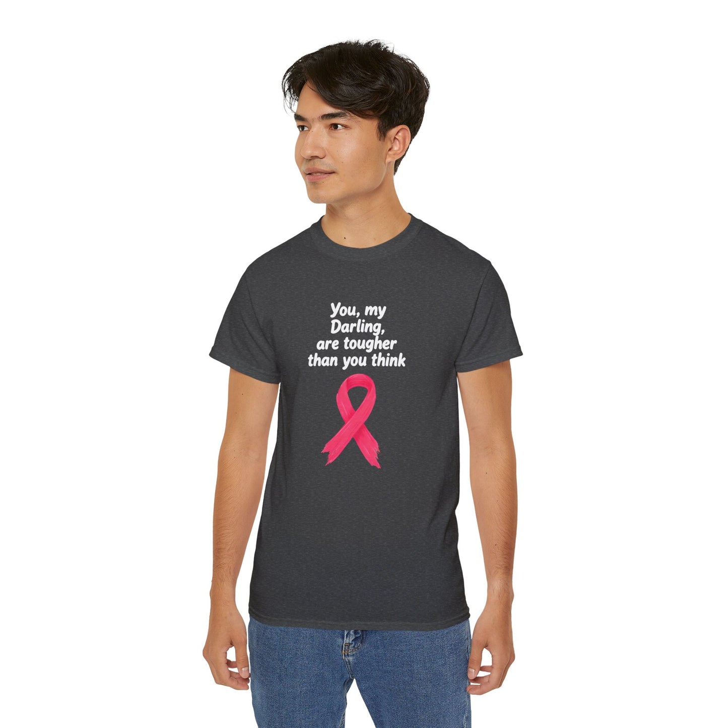 Inspirational Breast Cancer Awareness Tee, Unisex T-Shirt, Toughness Quote Shirt, Gift for Her, Supportive Apparel