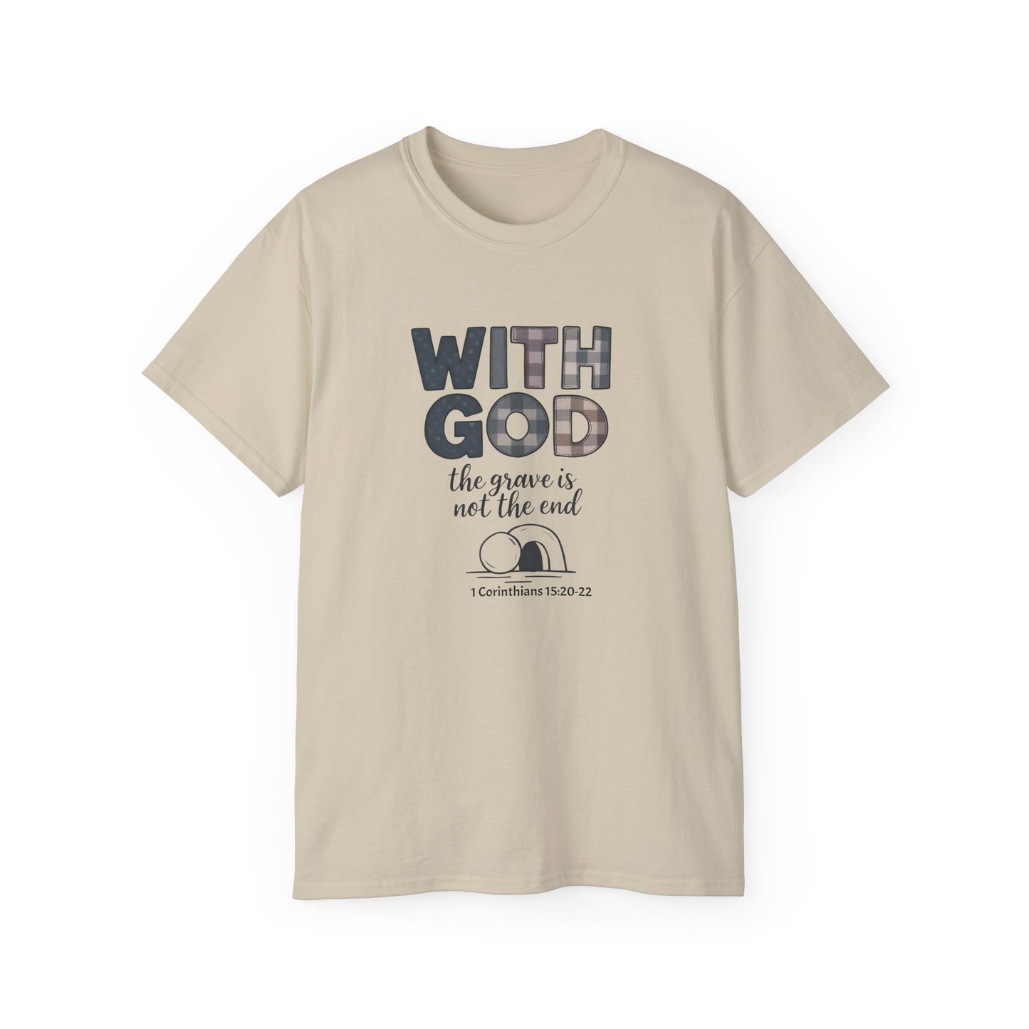 Inspirational Christian T-Shirt | With God, Faith Apparel, Gift for Him, Gift for Her, Religious Tee