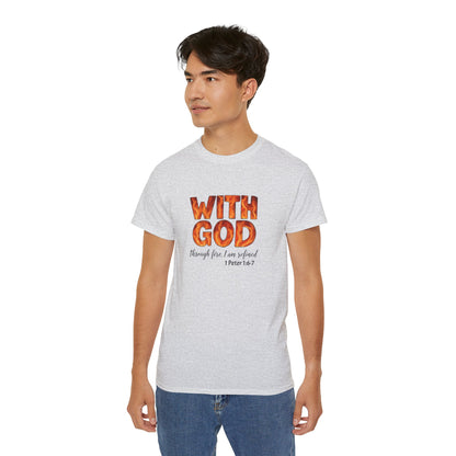 Inspirational T-Shirt, With God, Faith-Based Apparel, Unisex Cotton Tee, Christian Gift, Bible Verse Tee, Casual Wear