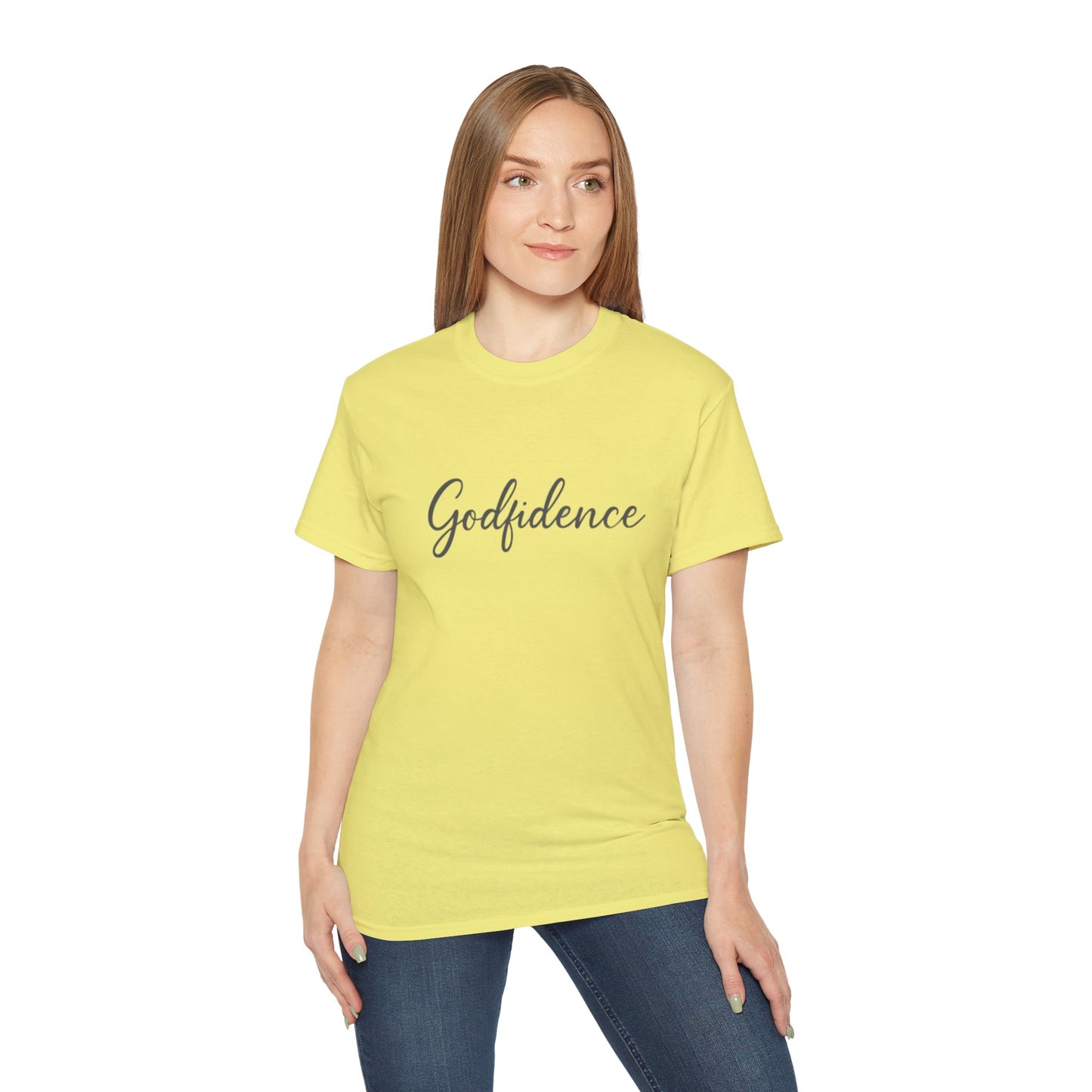 Godfidence Unisex Ultra Cotton Tee - Inspirational T-Shirt, Motivational Gift, Faith Apparel, Spiritual Wear, Casual Top