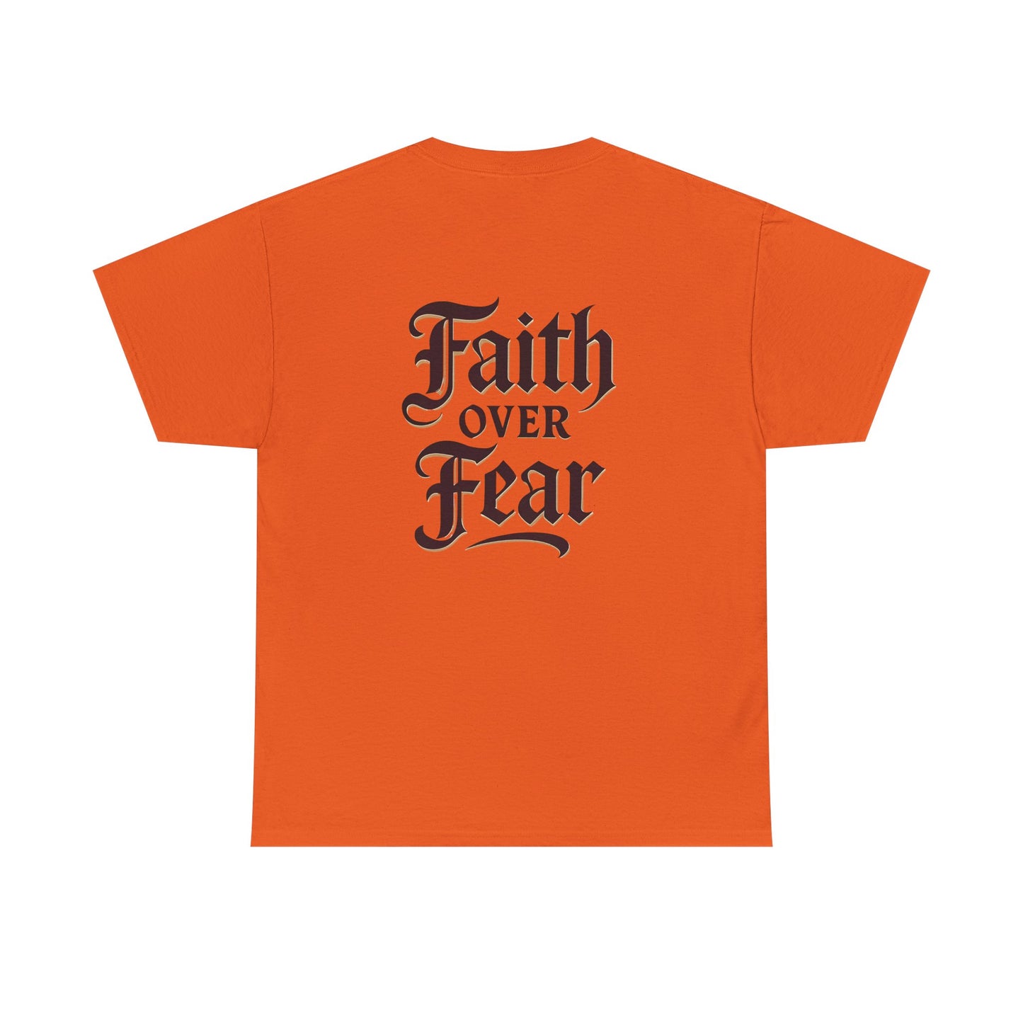 Faith Over Fear Unisex Heavy Cotton Tee | Inspirational Apparel, Motivational Shirt, Everyday Wear, Gift for Him/Her, Casual Tee